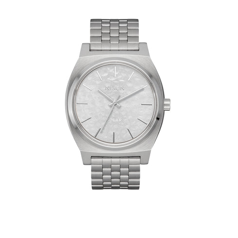 Nixon Time Teller Solar - Silver / Snow - Streetart.fr